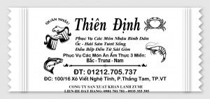 in khăn lạnh nhà hàng